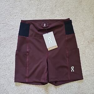 On Running Burgundy Shorts